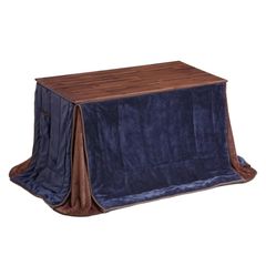 即納：こたつ布団 単品 コタツテーブル 用 こたつ 105×60 長方形 ハイタイプ用 ポリエステル 掛け布団 パーシー ネイビー DLC-105FUU 協立工芸