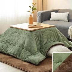 即納：VK Living こたつ布団 正方形 単品185×185cm 中綿1.5kg 【SUPER HOT】 発熱綿使用+LockHeat速暖発熱繊維 撥水加工 ポケット付き フィットキルト こたつ掛け布団 リバーシブル 両面使える フランネル 24時間持続制