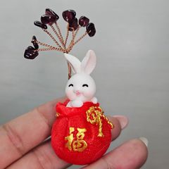 ガーネット✨うさぎのマネーツリー✨お金のなる木✨