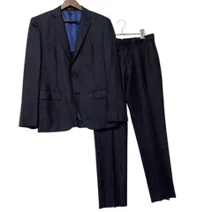 【中古品】nano universe ナノユニバース STRIPE SUIT SETUP NUD21JK076ST ストライプ スーツ セットアップ サイズ：46 カラー：ネイビー メンズ 【147-250417-as-01-izu】