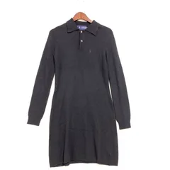 【中古】【レディース】 RALPH LAUREN ラルフローレン 90S LS KNIT ONEPIECE ロングニット ロゴ 刺繍 ワンピース  【170-241222-ay-13-IZU】