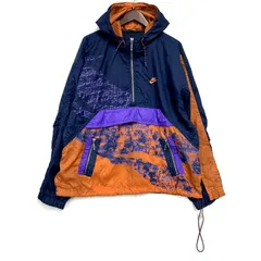 【中古】【メンズ】 NIKE ナイキ 90S NYLON ANORAK JACKET ナイロンアノラックジャケット 銀タグ ロゴ 刺繍 アウター  【146-241010-ay-07-IZU】