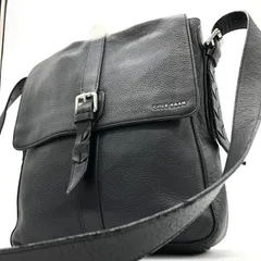【美品】COLEHAAN コールハーン  黒 レザー ショルダーバッグ メッセンジャーバッグ メンズ