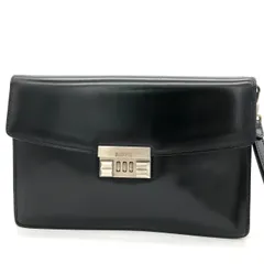 BALLY バリー クラッチバッグ 黒 レザー セカンドバッグ ダイヤルロック