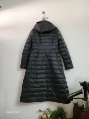 G studio ブラック ロング ダウン コート フード