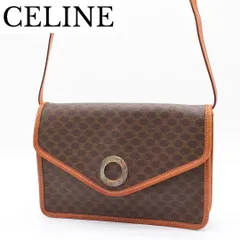 【美品】CELINE セリーヌ サークルロゴ マカダム ショルダーバッグ