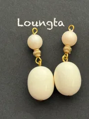 3698パールピアス アイボリー ホワイト 樹脂ピアス