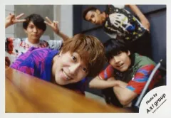 【中古】生写真(ジャニーズ) Aぇ! group/集合(4人)/横型・上半身・衣装白・紫・黒・赤・緑・正門両手ピース・末澤笑顔/「ジャニーズJr.8・8祭り～東京ドームから始まる～」セルフィー/公式生写真