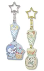 【中古】キーホルダー ポッチャマ＆モクロー Sweets shop ポケピース フロストアクリルキーホルダーセット 「ポケットモンスター」