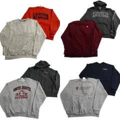 古着卸 まとめ売り チャンピオン Champion スウェット 8枚セット (メンズ XL ) ジップパーカー カレッジ風 ワンポイント 中古 古着 ND0305