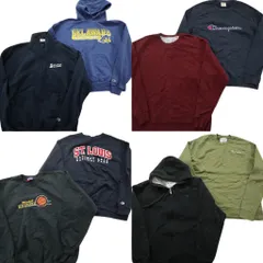 古着卸 まとめ売り チャンピオン Champion スウェット 8枚セット (メンズ XL ) ジップパーカー ハーフジッップ 中古 古着 ND0351