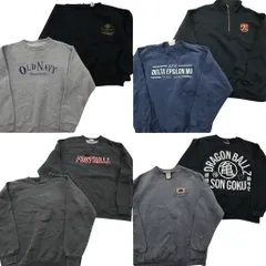 古着卸 まとめ売り カラー スウェット 8枚セット (メンズ L ) ハーフジッップ スタンドカラー アーチロゴ 中古 古着 ND0345