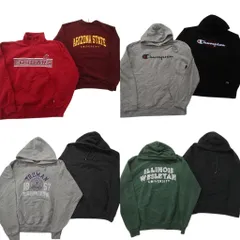 古着卸 まとめ売り チャンピオン Champion スウェット 8枚セット (メンズ L ) カレッジ風 ハーフジッップ アーチロゴ 中古 古着 ND0374