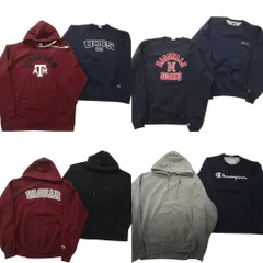 古着卸 まとめ売り チャンピオン Champion スウェット 8枚セット (メンズ XL /2XL ) カレッジ風 グラデーション 中古 古着 ND0370