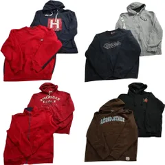 古着卸 まとめ売り ブランドMIX スウェット 8枚セット (メンズ XL ) VANS アメリカンイーグル ノーティカ 中古 古着 ND0395