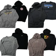 古着卸 まとめ売り ナイキ NIKE スウェット 8枚セット (メンズ M ) スウォッシュ フーディー カレッジ風 中古 古着 ND0404