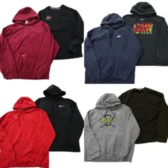 古着卸 まとめ売り ナイキ NIKE スウェット 8枚セット (メンズ L ) フーディー スウォッシュ クルーネック 中古 古着 ND0403