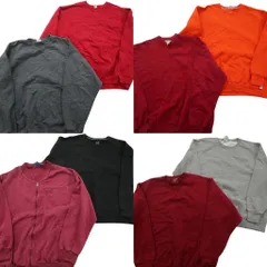 古着卸 まとめ売り 無地 スウェット 8枚セット (メンズ XL ) ジップアップ ブルゾン型 ブラック グレー 中古 古着 ND0439