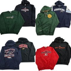 古着卸 まとめ売り プロチーム スウェット 8枚セット (メンズ XL ) ブロンコス チーフス パッカーズ NFL NHL MLB 中古 古着 ND0459