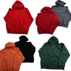 古着卸 まとめ売り 無地 パーカー スウェット 6枚セット (メンズ S /M /L ) グリーン レッド ブラック 中古 古着 ND0457
