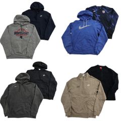 古着卸 まとめ売り ナイキ NIKE スウェット 8枚セット (メンズ S ) ハーフジッップ フーディー スウォッシュ 中古 古着 ND0451