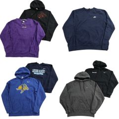 古着卸 まとめ売り ナイキ NIKE スウェット 7枚セット (メンズ M ) スウォッシュ フーディー クルーネック 中古 古着 ND0450