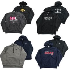 古着卸 まとめ売り ナイキ NIKE スウェット 8枚セット (メンズ L ) フーディー ハーフジッップ カレッジ風 中古 古着 ND0447