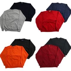 古着卸 まとめ売り 無地 スウェット 8枚セット (メンズ L ) レッド オレンジ ブラック ネイビー 中古 古着 ND0441