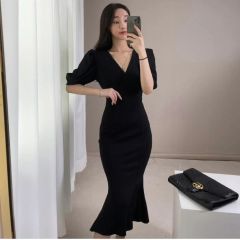 #新品マーメイドストレッチロング丈ワンピース