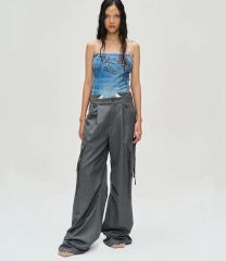 アンダースンベル デニム プリント ニット ボディスーツ