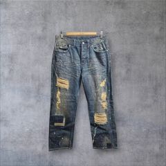 ARMANI アルマーニ ダメージ ワイド デニム ズボン 32