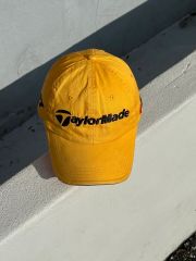 F TaylorMade(テーラーメイド) Golf ロゴ イエロー ベースボールキャップ 帽子 ゴルフ