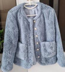 ファージャケット スカイブルー