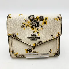 【中古】【レディース】 COACH コーチ F59513 ミディアムウォレット 花柄 三つ折り財布  【181-240605-hi-01-IZU】