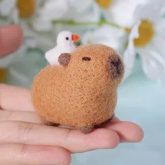 【手作りキット】ウォーターピッグ ウールフェルト DIY材料パック 多色展開 初心者向け 簡単ハンドメイド カピバラモチーフ