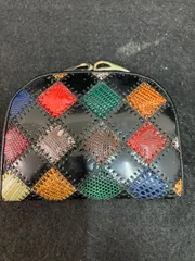 パッチワーク がま口 コインケース マルチカラー 小銭入れ