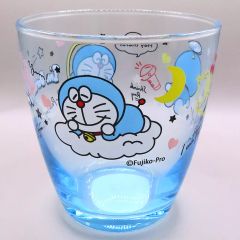 [중고] 글라스 도라에몽 블루 글라스 [도라에몽 블루 글라스 & 흰 복숭아 젤리] 로손 한정