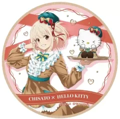 【中古】コースター 錦木千束×ハローキティ(館のレストランver.) ウッドコースター 「リコリス・リコイル×サンリオキャラクターズ」