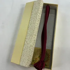 帯締め 名品 無形文化財 有職組紐 道明 カジュアル えんじ色 正絹 和装小物  【中古】