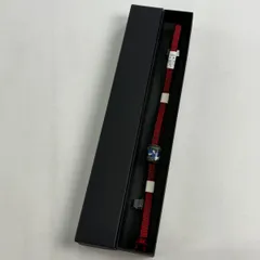 【美品】 帯締め 優品 カジュアル 三分紐 赤 正絹 和装小物  【中古】