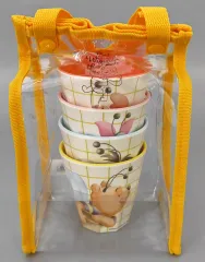 【中古】マグカップ･湯のみ プー＆フレンズ コップ バッグ入り(4個セット) HONEY DAY 「くまのプーさん」 ディズニーストア限定