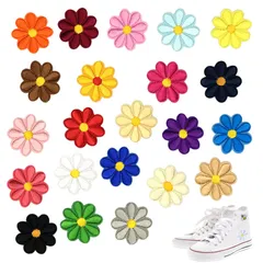 新品 22枚入ワッペン アイロン アップリケ BetterJonny り アイロンワッペン セットミニワッペン かわいいカラフルフラワー 小さい 刺しゅうパッチ セットアップリケ DIY 補修の制服 帽子 女の子 貼り付レゼント アッ プレゼント アップリケ