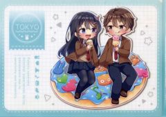 [중고] 클리어 파일 아즈사카와 사쿠타 & 사쿠라지마 마이 당지 A4 클리어 파일(하라주쿠) [청춘 돼지 놈은 스쿨 메모리의 꿈을 보지 않는다 -푸른 돼지전-] 도쿄 회장 한정