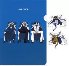 【中古】クリアファイル 三大将 A4クリアファイル＆ステッカーセット 「一番くじ ワンピース 白ひげ海賊団～オヤジと息子たち～」 I賞