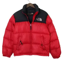 【希少サイズ】THE NORTH FACE ザノースフェイス　ヌプシジャケット 700FP ダウン レッド XS　肉厚　アウトドア