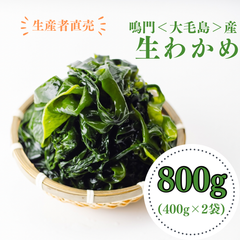 「生産者直売」鳴門生わかめ400g×2個セット