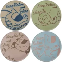 【中古】皿・茶碗 全4種セット プレート 「一番くじONLINE 夏目友人帳 ぬくぬくSLEEPYニャンコ先生」 H賞