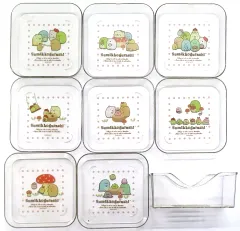 【中古】皿・ボウル ピンク とかげのおうち クリアプレート8枚セット 「すみっコぐらし」