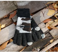 ミリタリー 軍人 国防柄 冬 ニット手袋 SMARTPHONE Touch