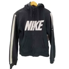 ナイキ NIKE センター ロゴ プリント ショルダー ライン ジップ フーディー パーカー メンズ import：M 